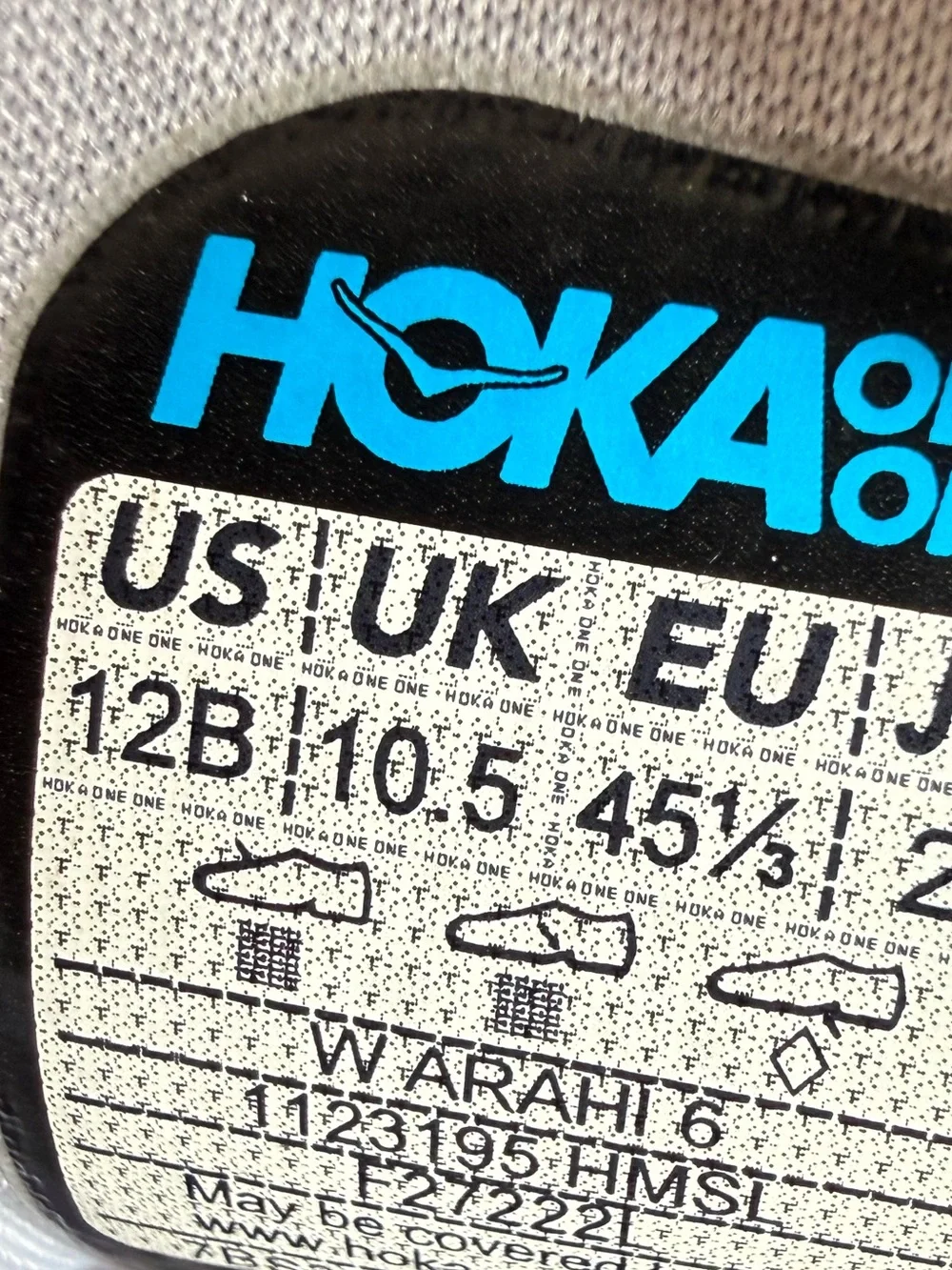 Hoka Arahi6 Women size 12 Light Gray and White Athletic Sneakers